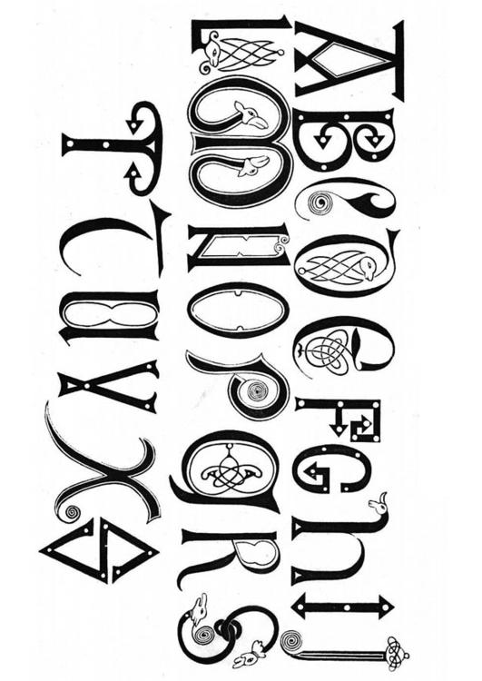 alphabet anglo-saxon 8 & 9ième siècle