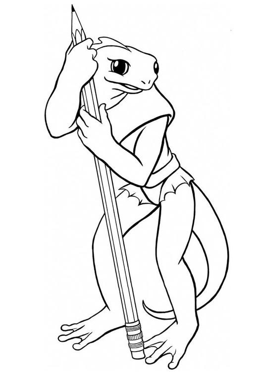 animal fantastique avec un crayon