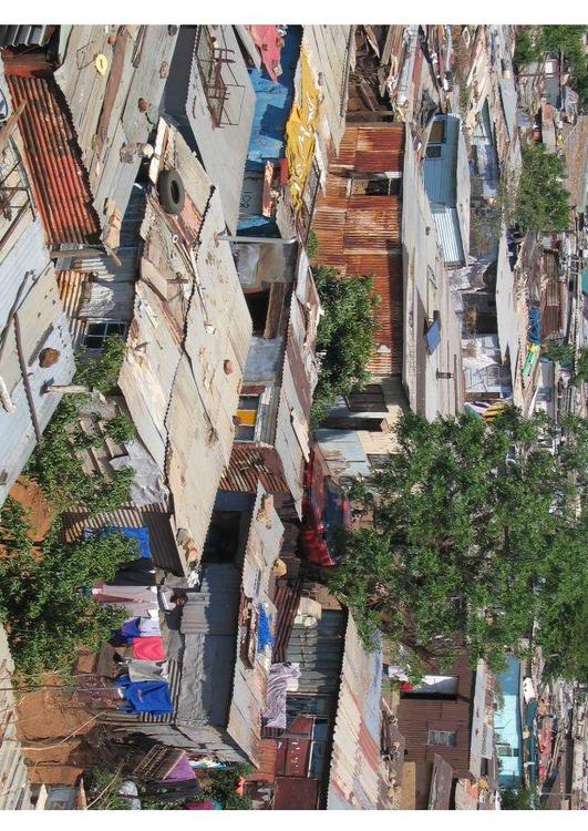 bidonvile de soweto en Afrique du sud