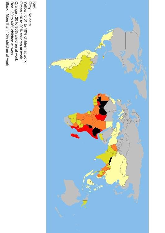 carte travail des enfants