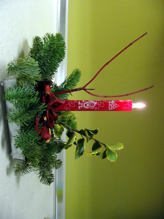 composition florale pour Noël