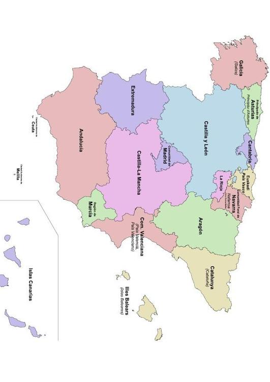 Espagne - régions autonomes