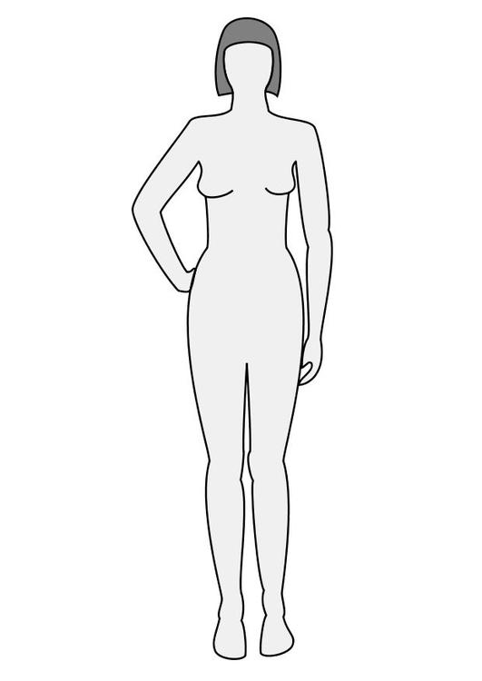 femme vue de face