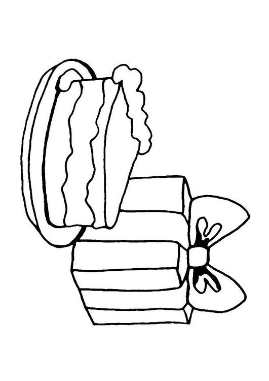 gâteau et cadeau
