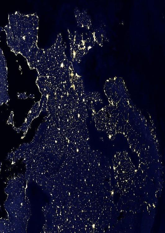 la terre de nuit - zones urbaines d'Europe