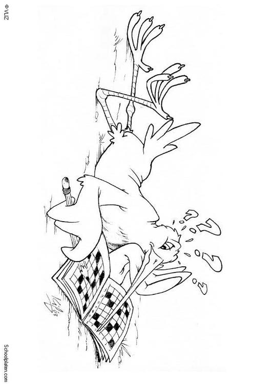 oiseau avec mots croisés