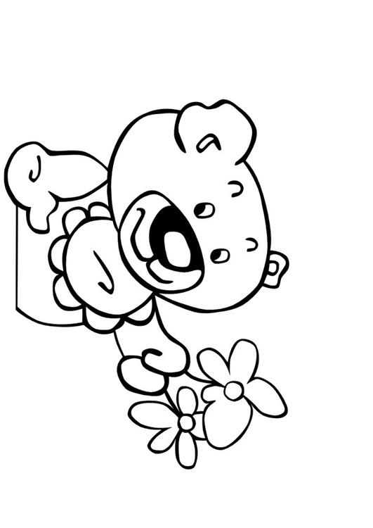 ours en peluche avec fleurs