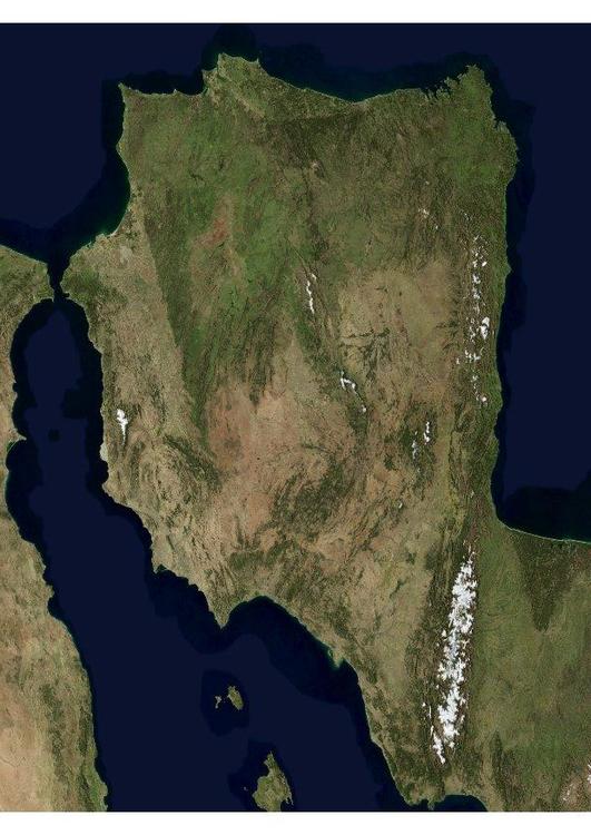 photo satellite de l'Espagne