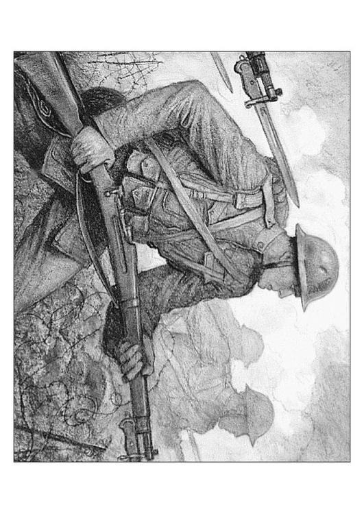 Scène de la première guerre mondiale