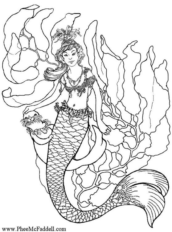 sirène dans l'eau
