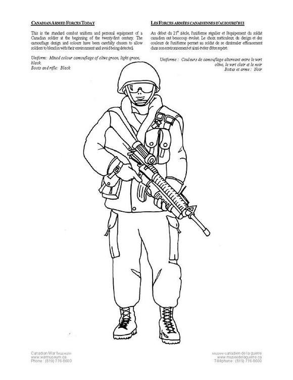 soldat canadien d'aujourd'hui