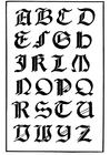 type de lettres gothique Italien