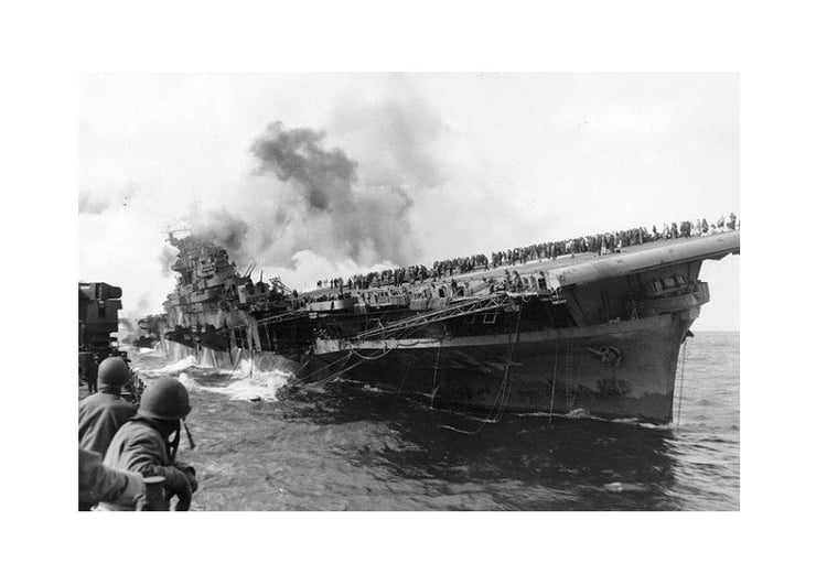 Photo USS Franklin 1945