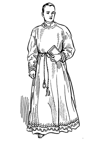 Coloriage prêtre