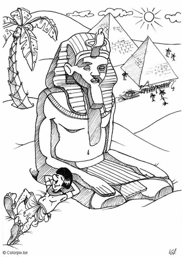 Coloriage pyramides égyptiennes