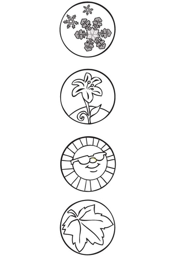 Coloriage représentation des saisons
