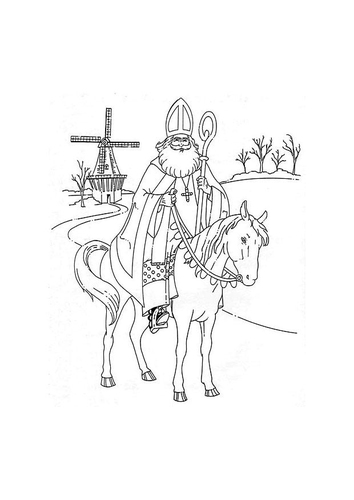 Saint Nicolas sur son cheval