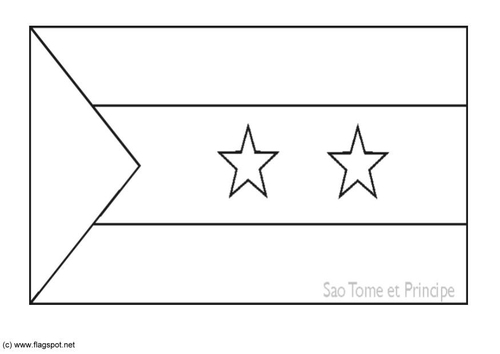 Coloriage Sao Tome et Prinipe