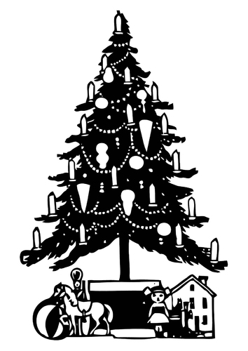 Coloriage sapin de Noël