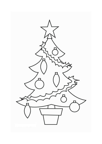 Coloriage sapin de Noël