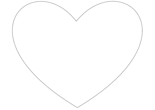 Coloriage simple petit coeur