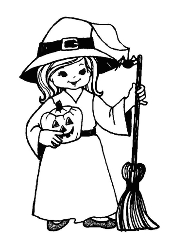 Coloriage sorcière