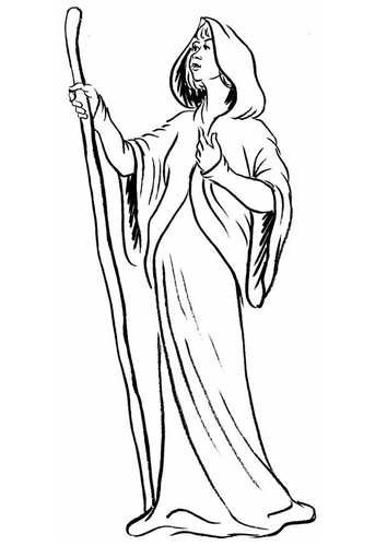 Coloriage sorcière