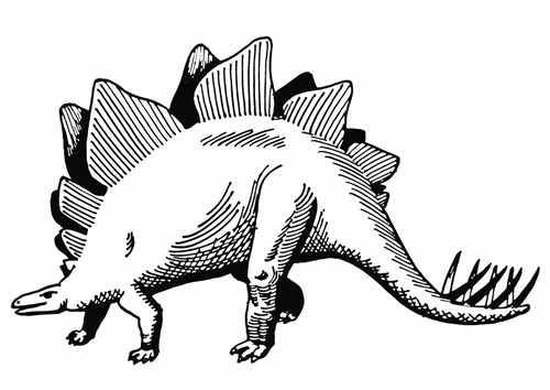 Coloriage stégosaurus