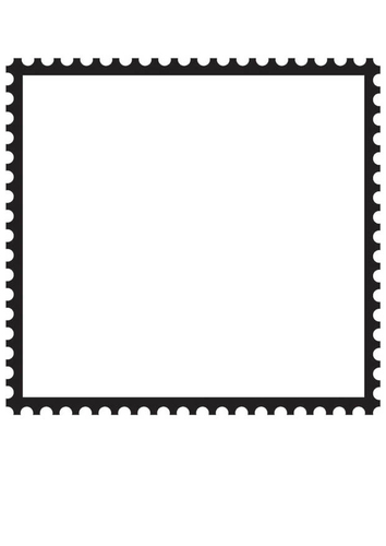 Coloriage timbre carré