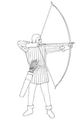 Coloriage tireur à l'arc