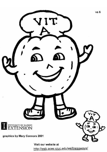 Coloriage vitamine A