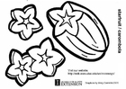 Coloriage étoile de fruits