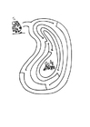 Coloriage grenouille labyrinthe