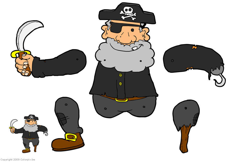 Bricolage marionnette de pirate