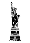Coloriage statue de la libertÃ© usa