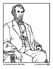 Coloriages 16 Abraham Lincoln