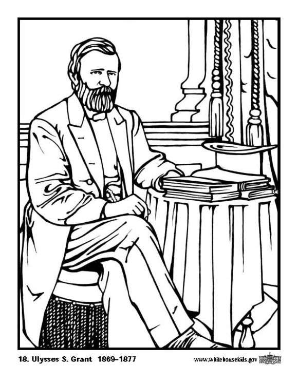Coloriage 18 Ulysses S. Grant