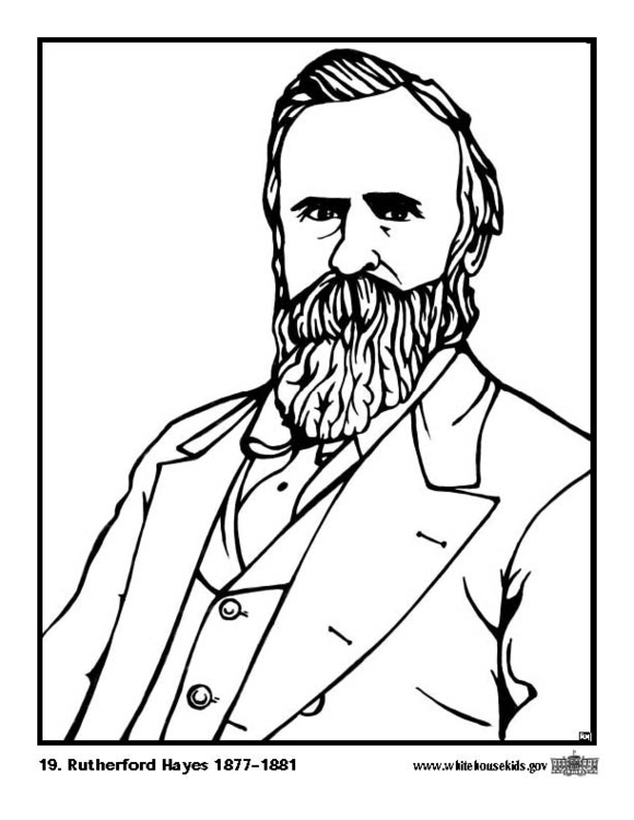 Coloriage 19 Rutherford Hayes