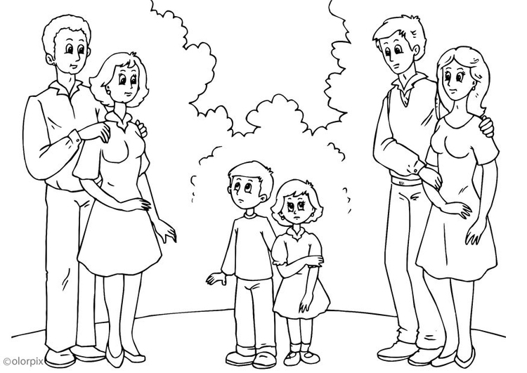 Coloriage '3. Parents avec nouveau partenaire