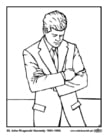 Coloriages 35 John Fitzgerald Kennedy