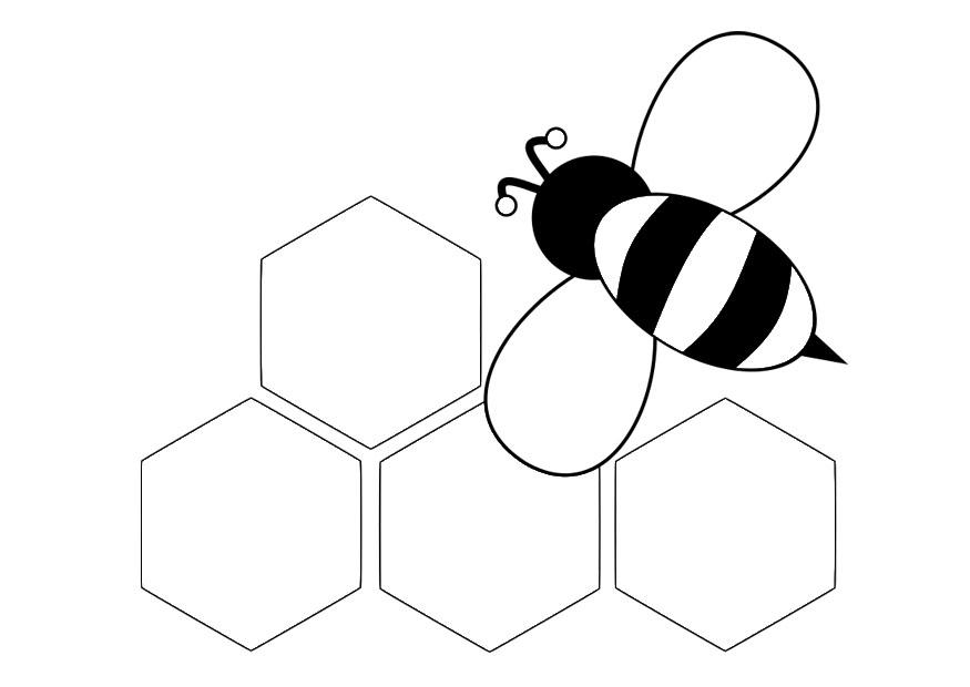 Coloriage abeille - derriÃ¨re