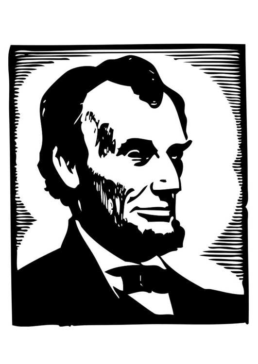 Coloriage Abraham Lincoln