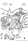 Coloriage agriculteur