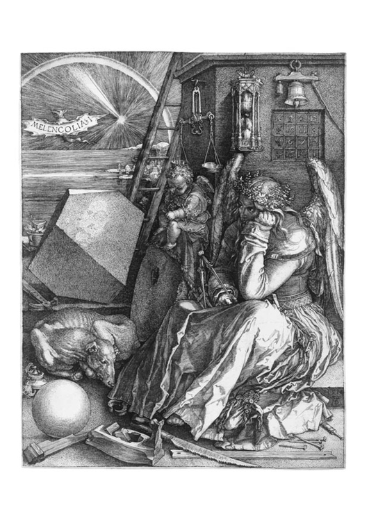 Coloriage Albrecht Durer - mÃ©lancolie