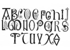 coloriage alphabet anglo-saxon 8 & 9ième siècle