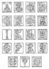 coloriage 01a. alphabet fin du 15ième siècle