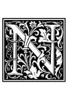 alphabet ornemental - N