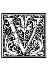 Alphabet ornemental - V