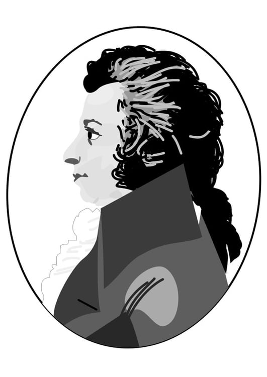 Coloriage Amadeus Mozart