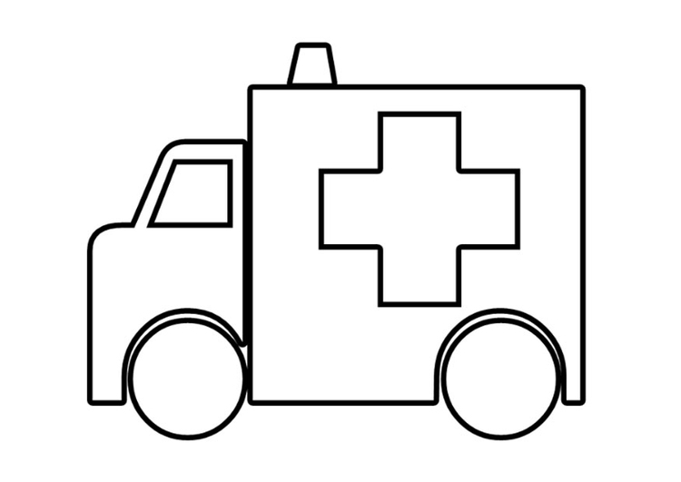 Coloriage ambulance